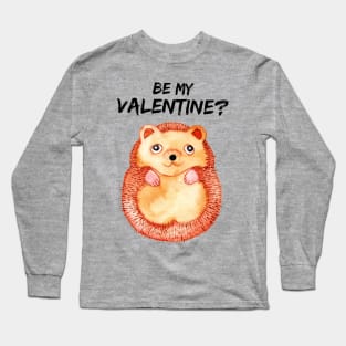 Hedgehog Valentines Day Long Sleeve T-Shirt